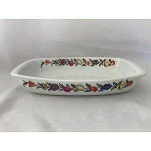 PORCELAINE DE PARIS FRANCE DECOR LES QUATRE SAISONS BAKING CASSEROLE DISH